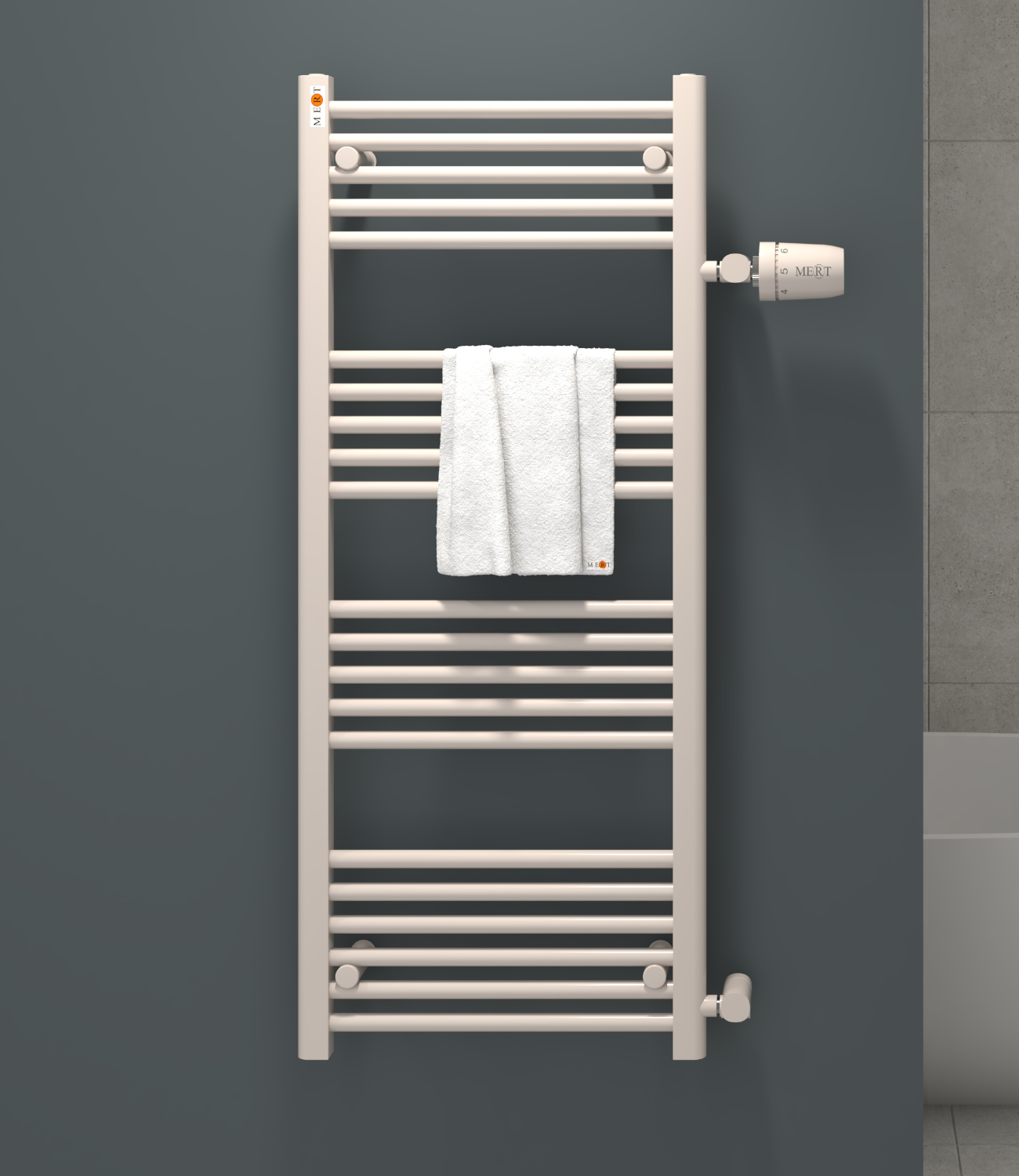 Badheizkörper mit Seitenanschluss