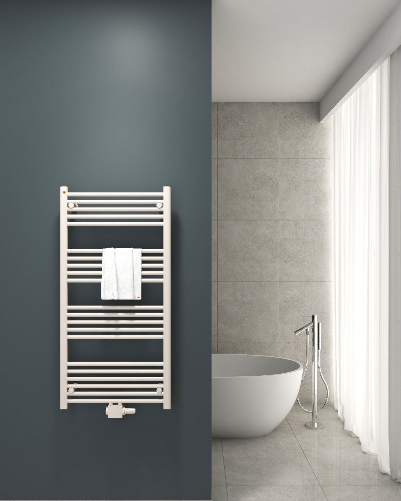 badheizkörper comfort mit mittelanschluss weiß gerade