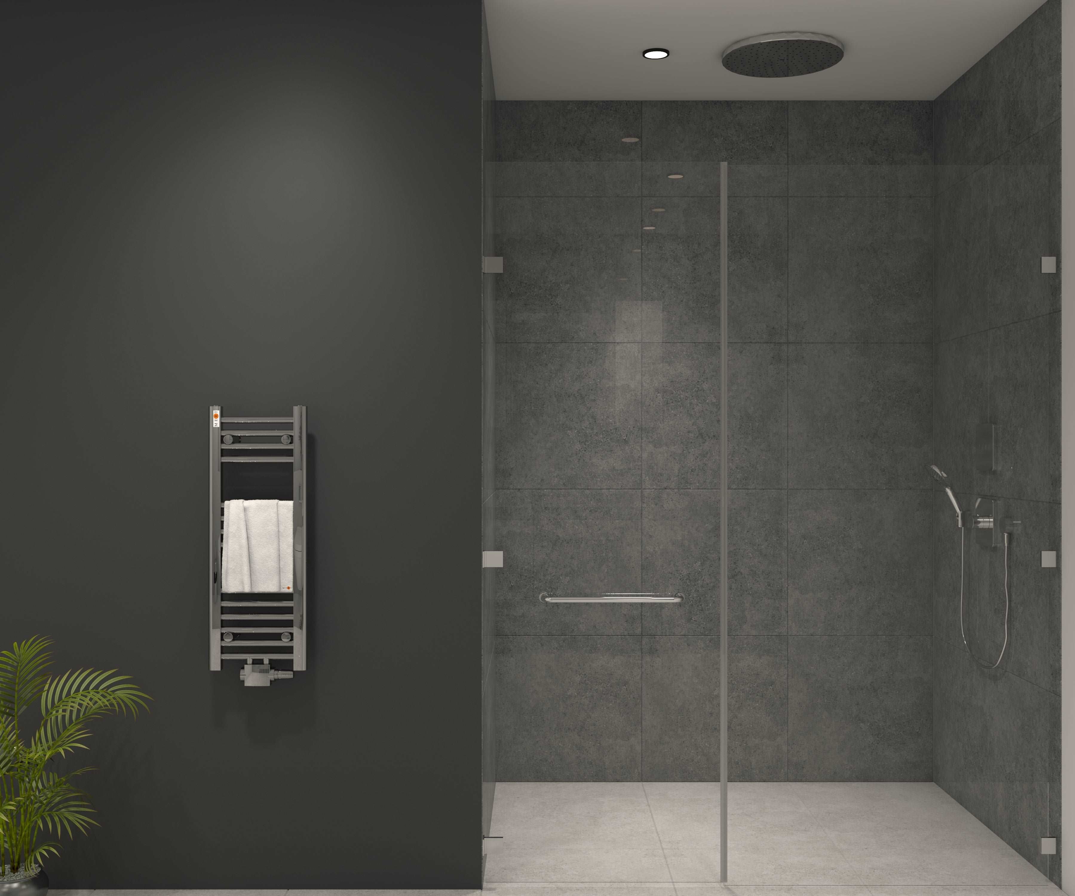 Badheizkörper Comfort mit Mittelanschluss Chrom geradeBadheizkörper Comfort mit Mittelanschluss Chrom gerade