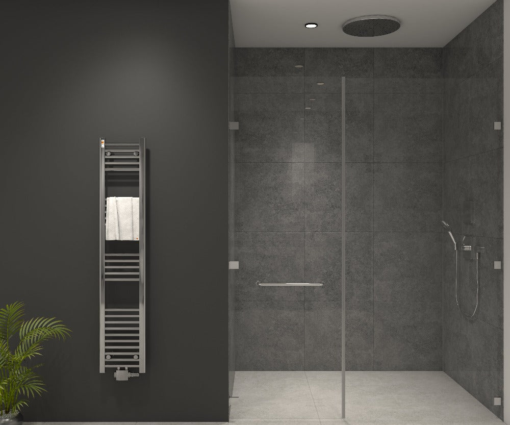 Badheizkörper Comfort mit Mittelanschluss Chrom gerade