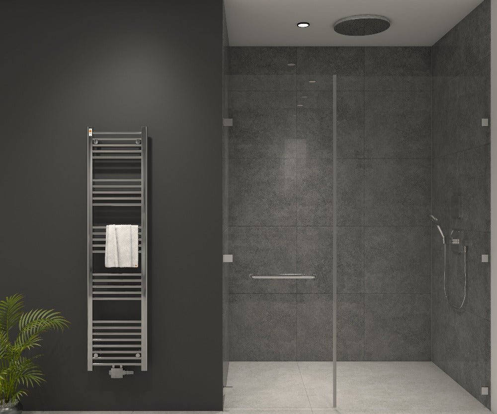 Badheizkörper Comfort mit Mittelanschluss Chrom gerade