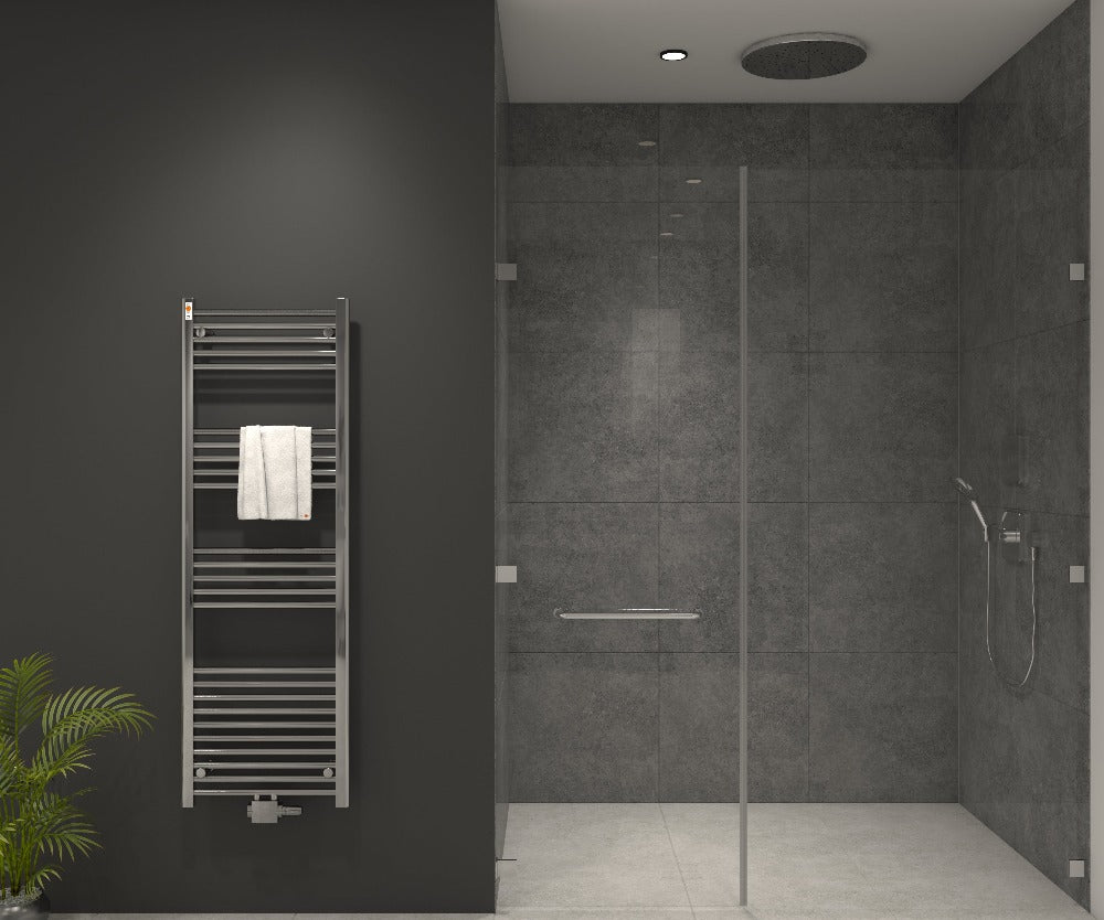 Badheizkörper Comfort mit Mittelanschluss Chrom gerade