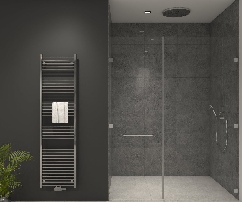 Badheizkörper Comfort mit Mittelanschluss Chrom gerade