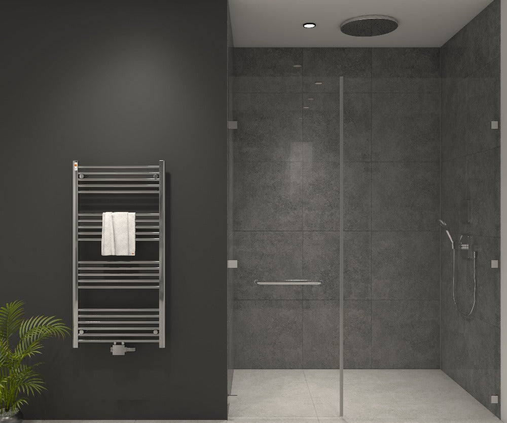 Badheizkörper Comfort mit Mittelanschluss Chrom gerade