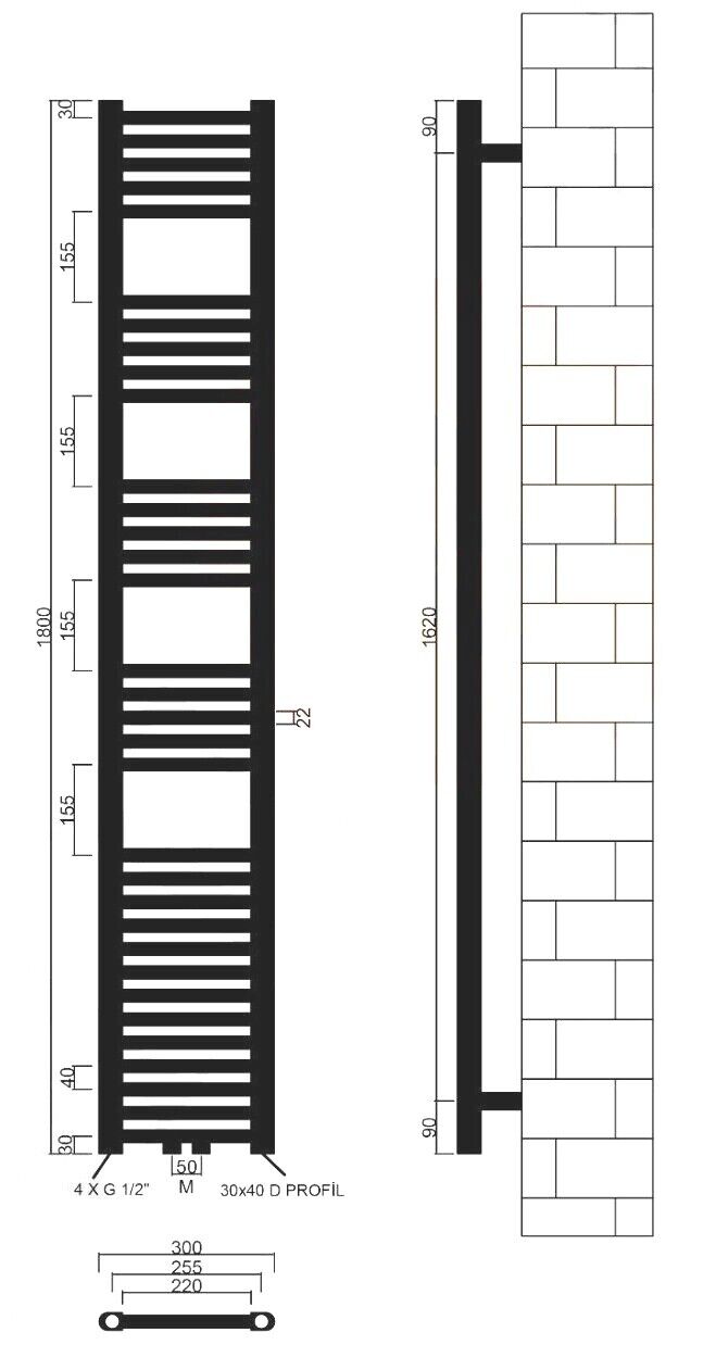 badheizkörper comfort mit mittelanschluss weiß gerade