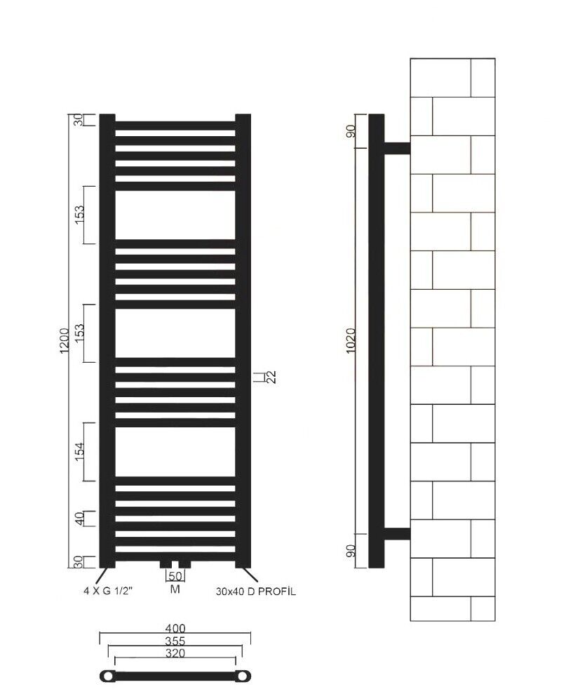badheizkörper comfort mit mittelanschluss weiß gerade