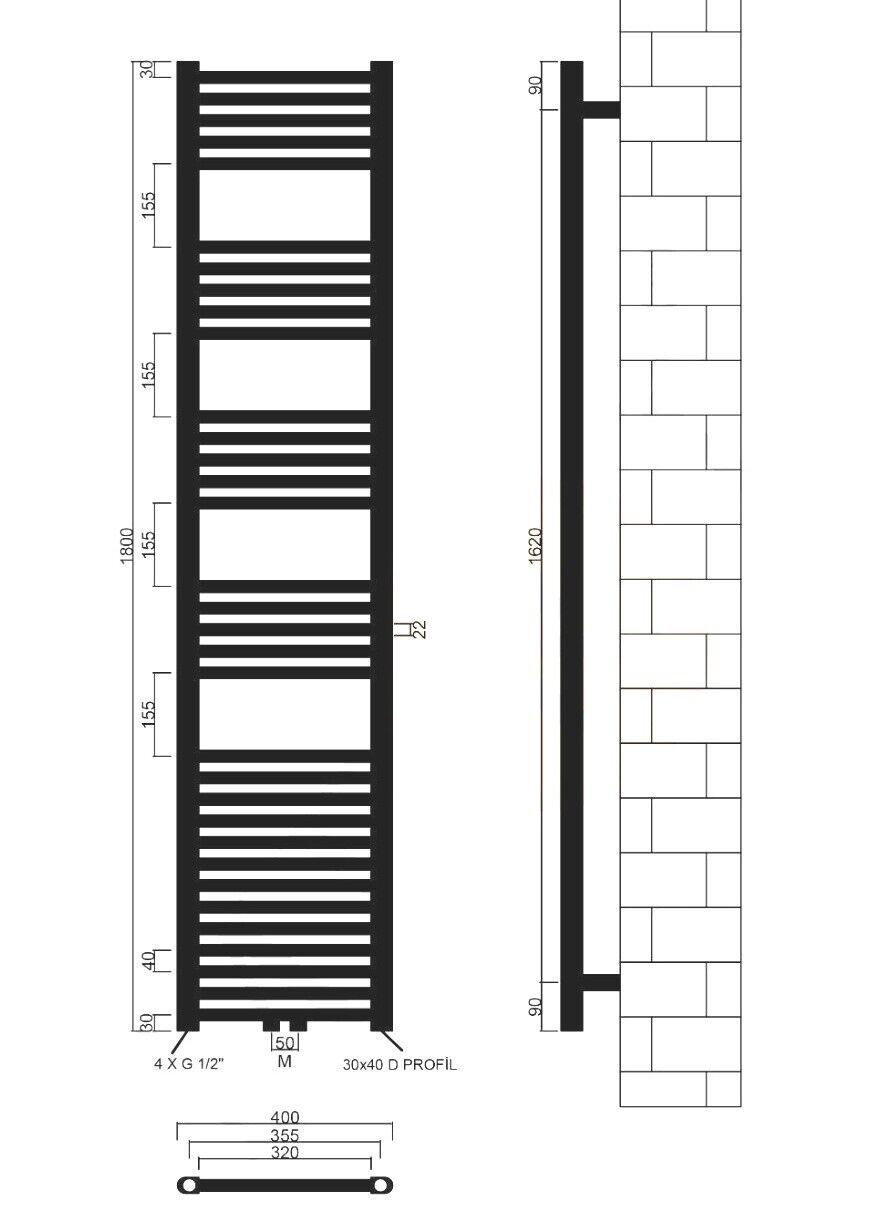 badheizkörper comfort mit mittelanschluss weiß gerade