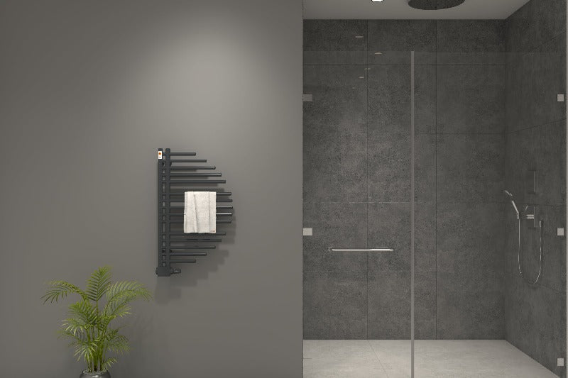 Badheizkörper Design Aycan mit Seitenanschluss Schwarzgrau Top-Design