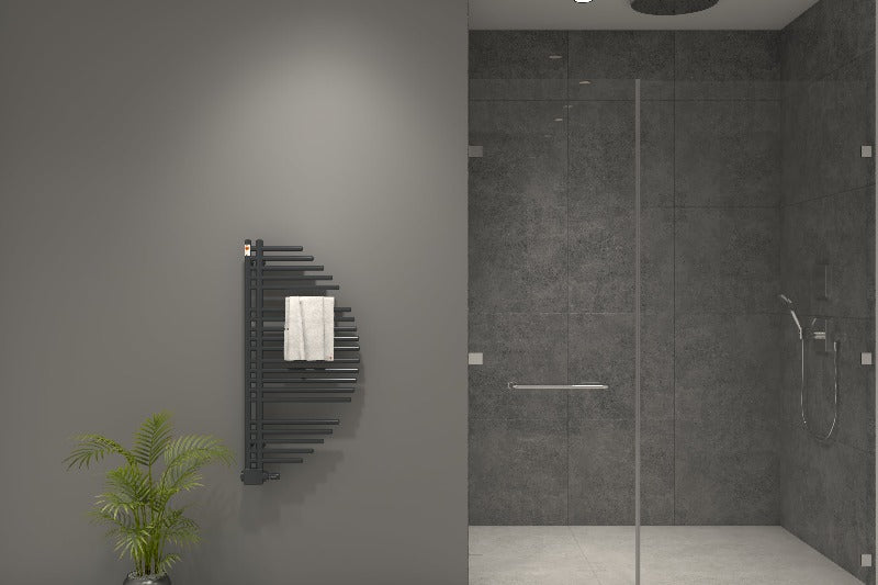 Badheizkörper Design Aycan mit Seitenanschluss Schwarzgrau Top-Design