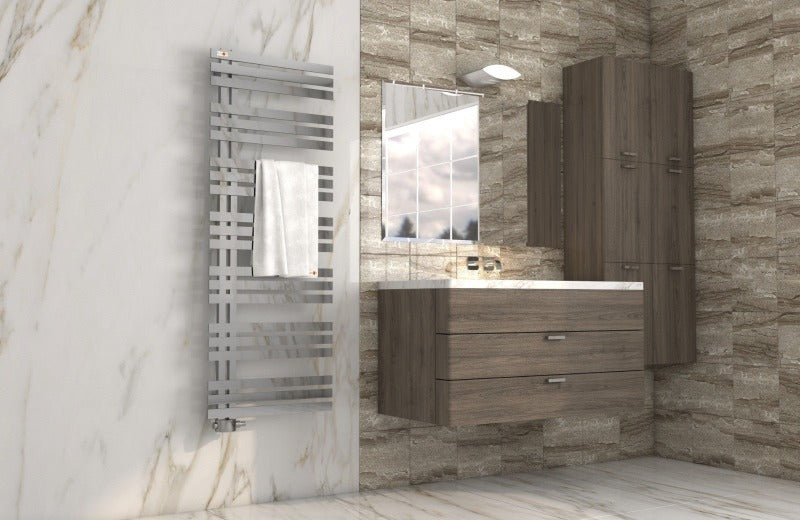 Badheizkörper Design Elen mit Seitenanschluss Chrom Top Design