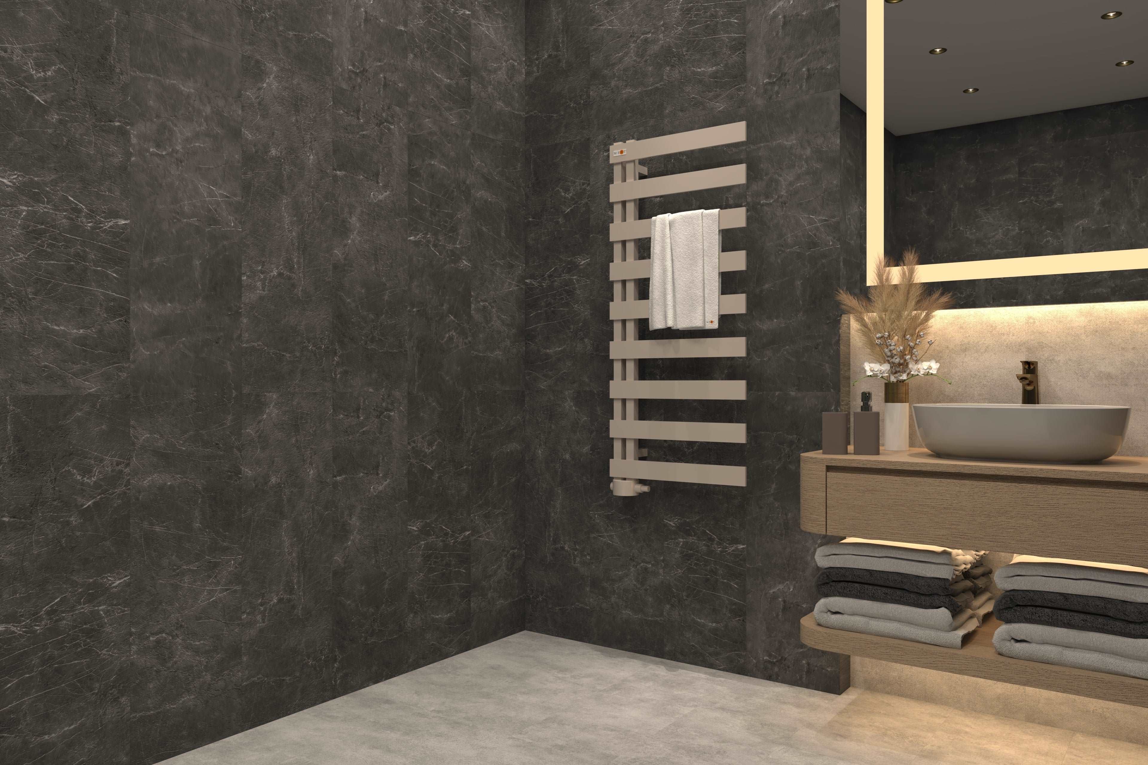 Badheizkörper Design Melido weiß und Chrom