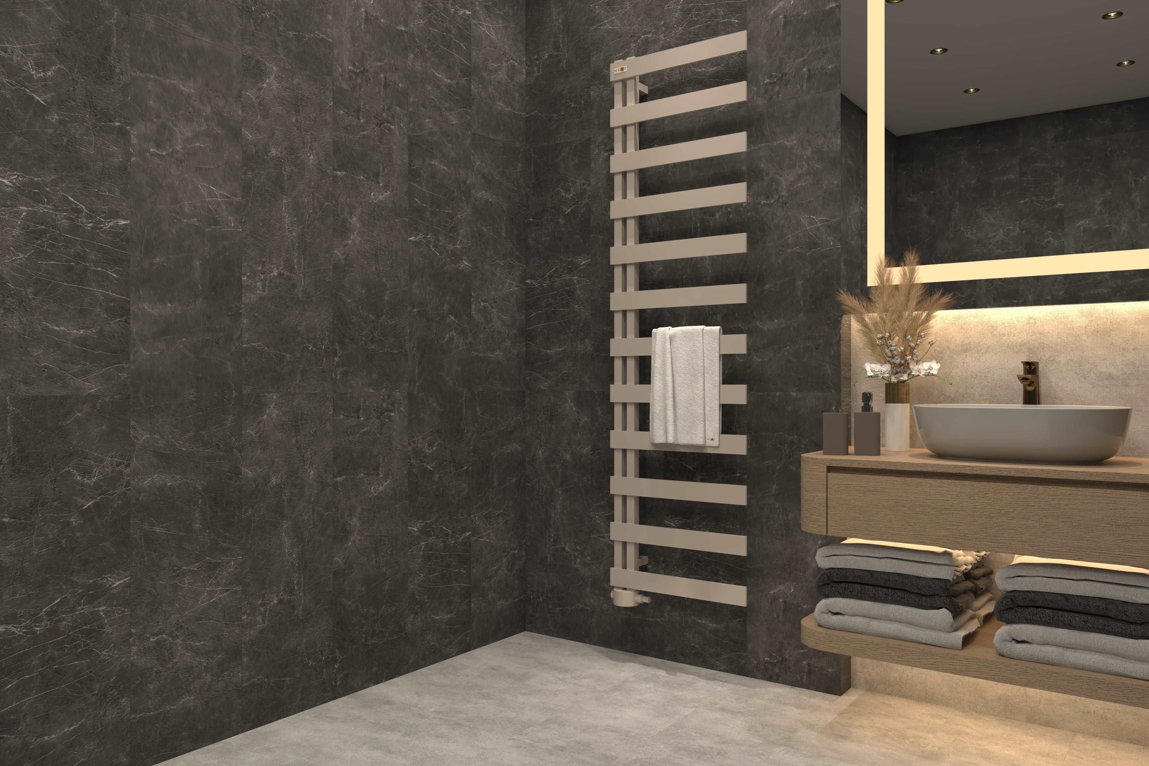 Badheizkörper Design Melido weiß und Chrom