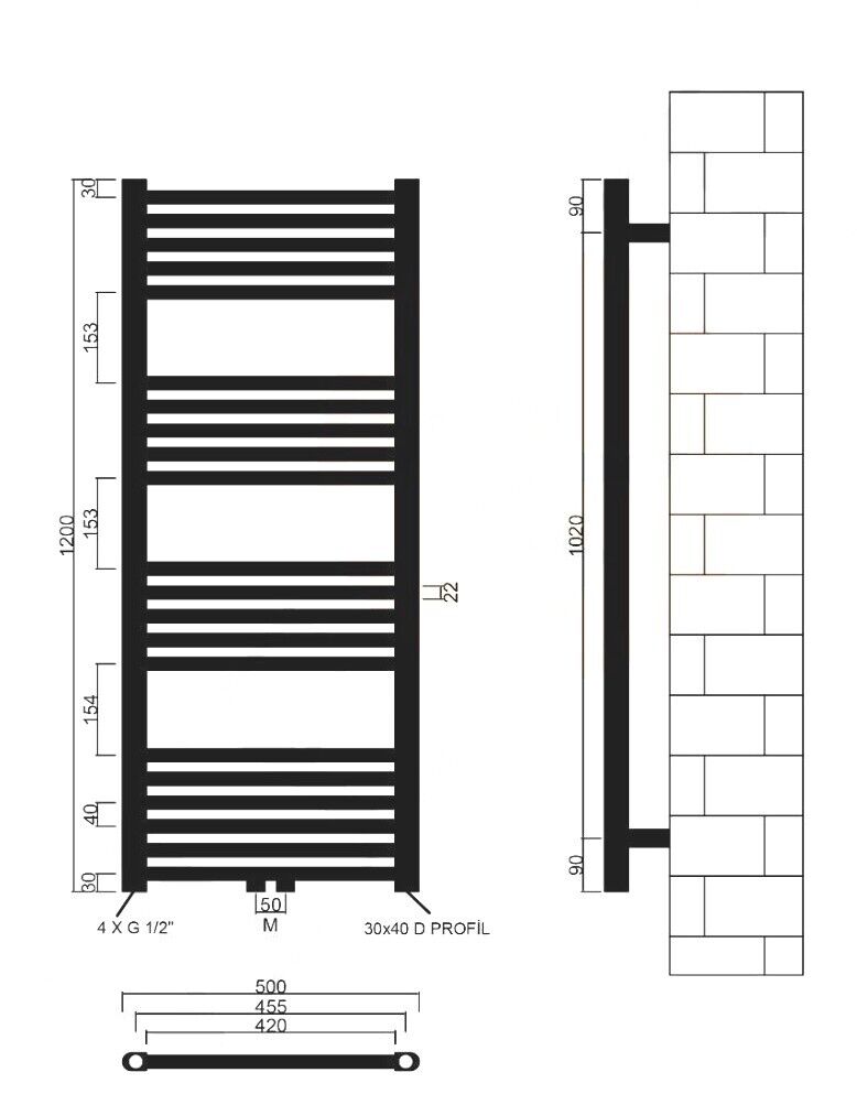 badheizkörper comfort mit mittelanschluss weiß gerade