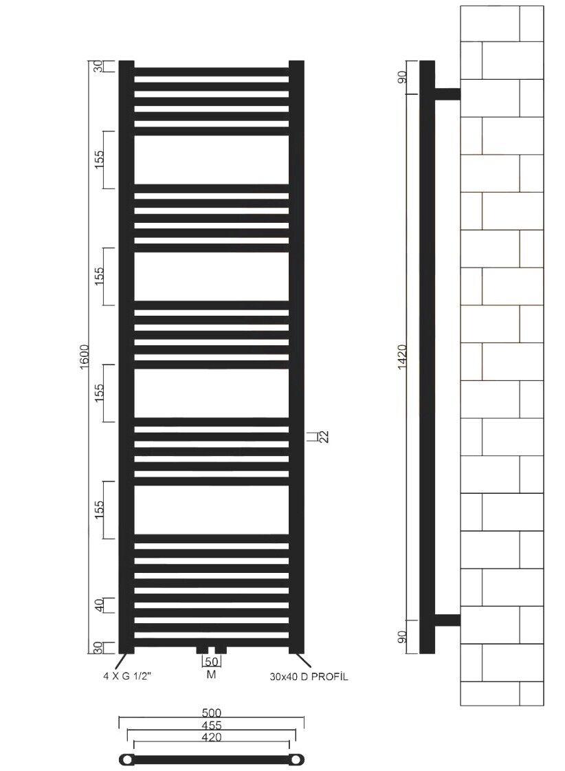 badheizkörper comfort mit mittelanschluss weiß gerade