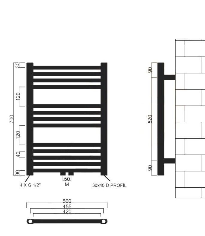 badheizkörper comfort mit mittelanschluss weiß gerade
