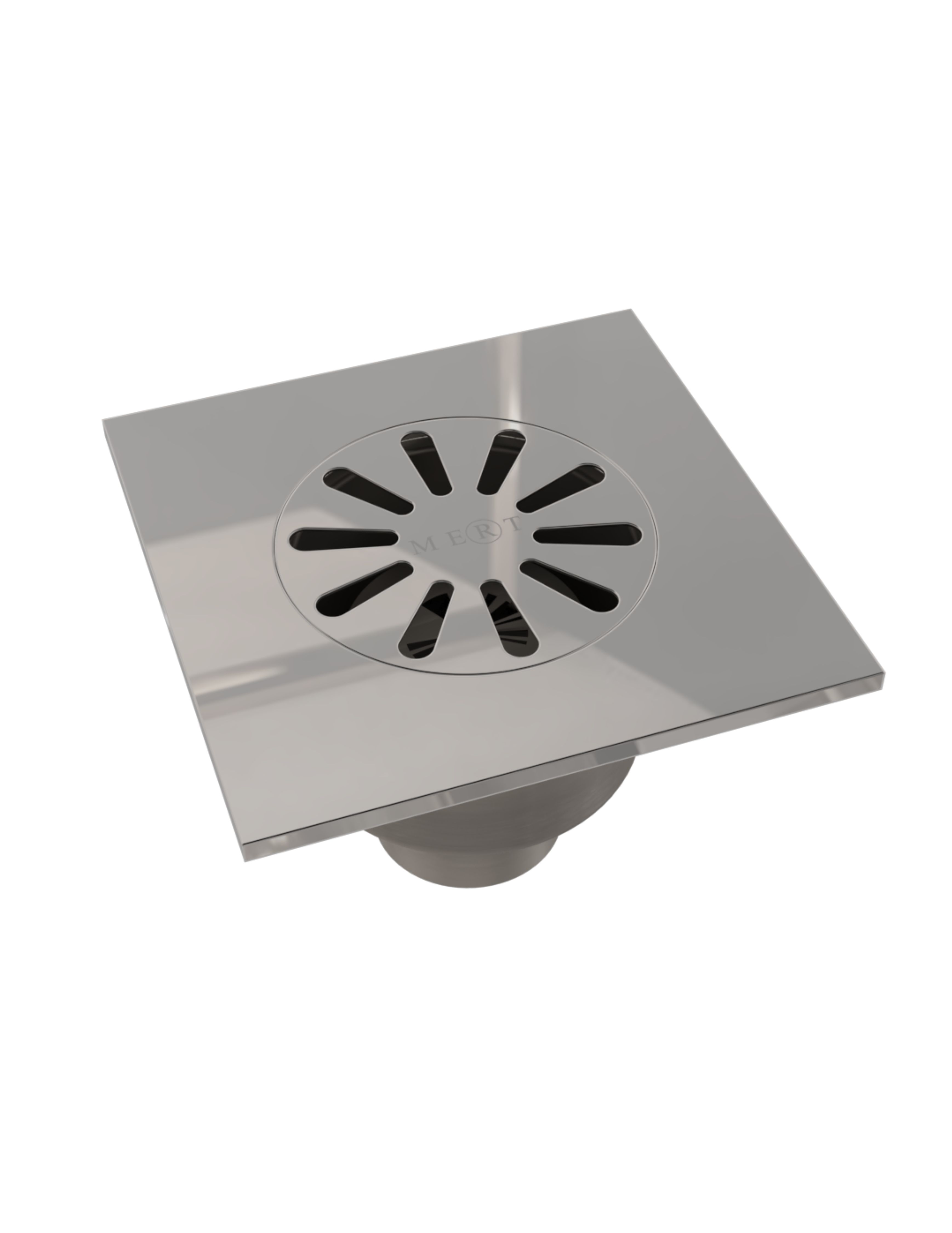 Bodenablauf Senkrecht aus Edelstahl 150x150 mm