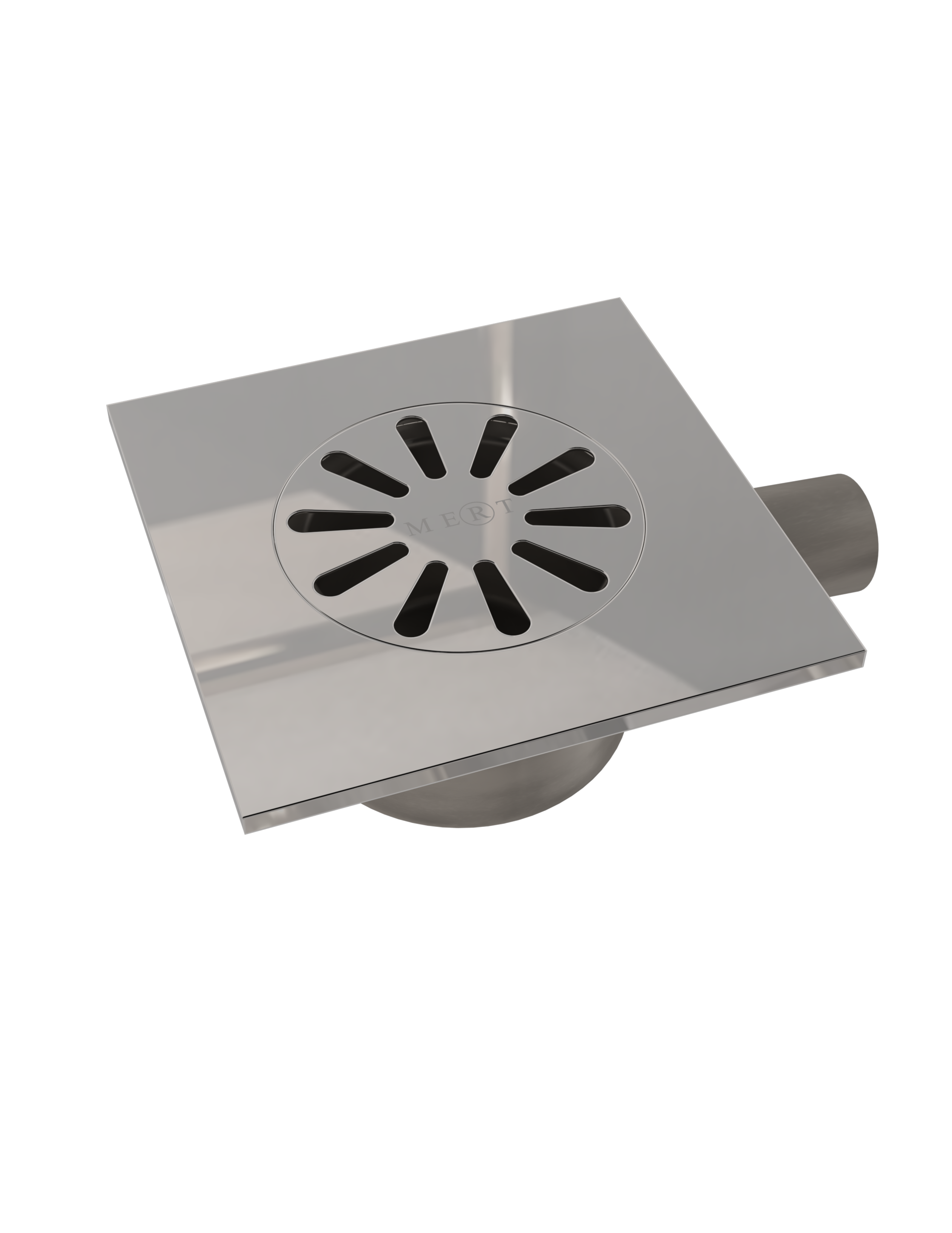 Bodenablauf Waagerecht aus Edelstahl,150x150 mm