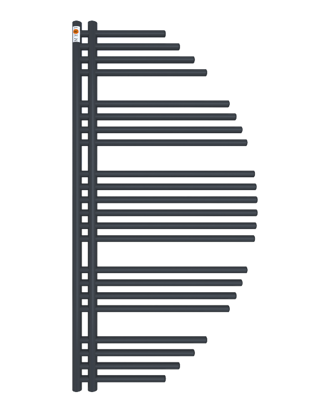Badheizkörper Design Aycan mit Seitenanschluss Schwarzgrau Top-Design