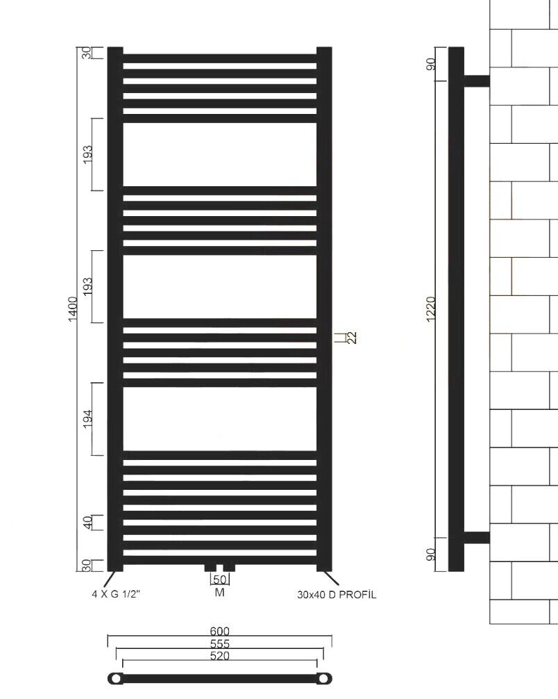 badheizkörper comfort mit mittelanschluss weiß gerade