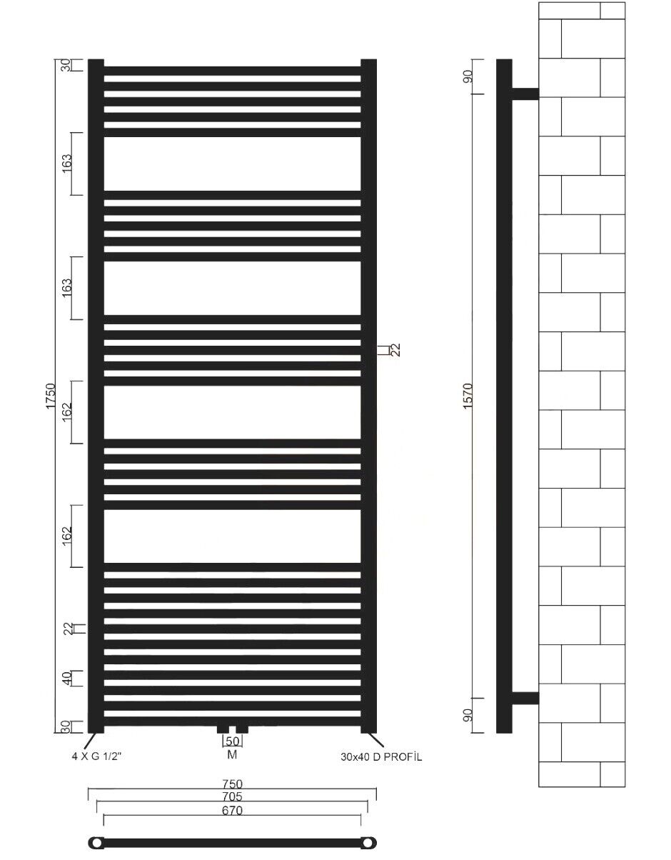 badheizkörper comfort mit mittelanschluss weiß gerade