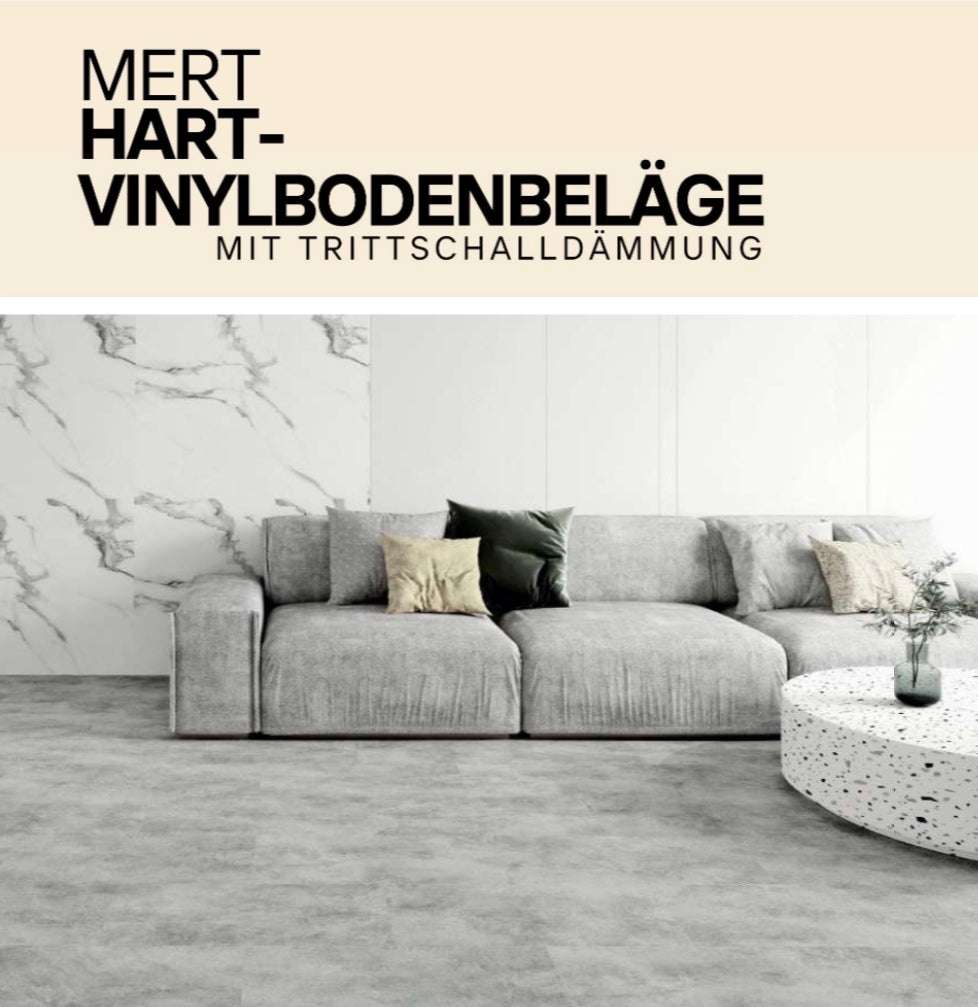 Hart Vinyl Bodenbelag, Modell Steinoptik, inkl. integrierte Trittschalldämmung, 0,55 mm, Nutzungsklasse 33, TOP Qualität
