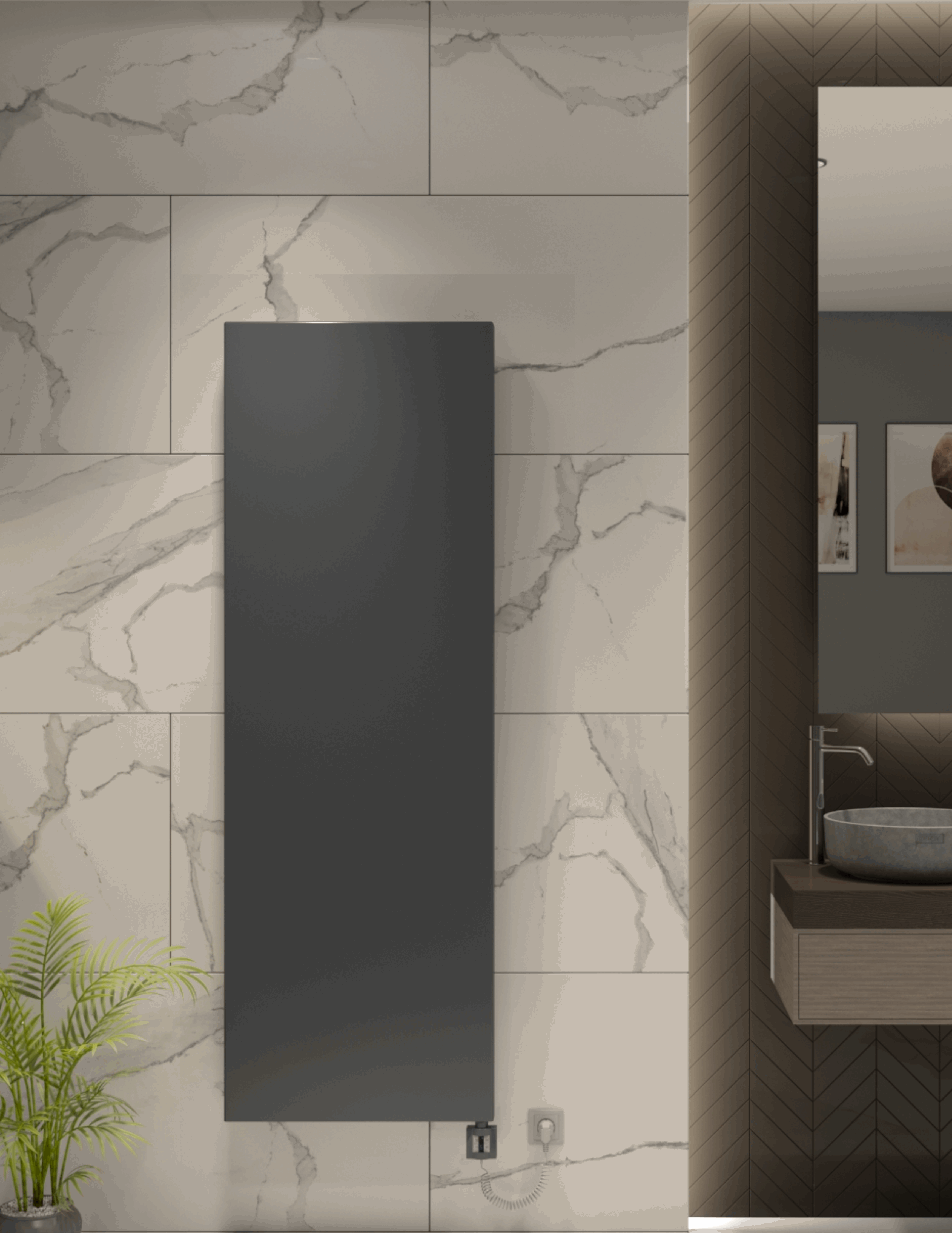 Design Cover Anthrazit - Abdeckung für alten Badheizkoerper