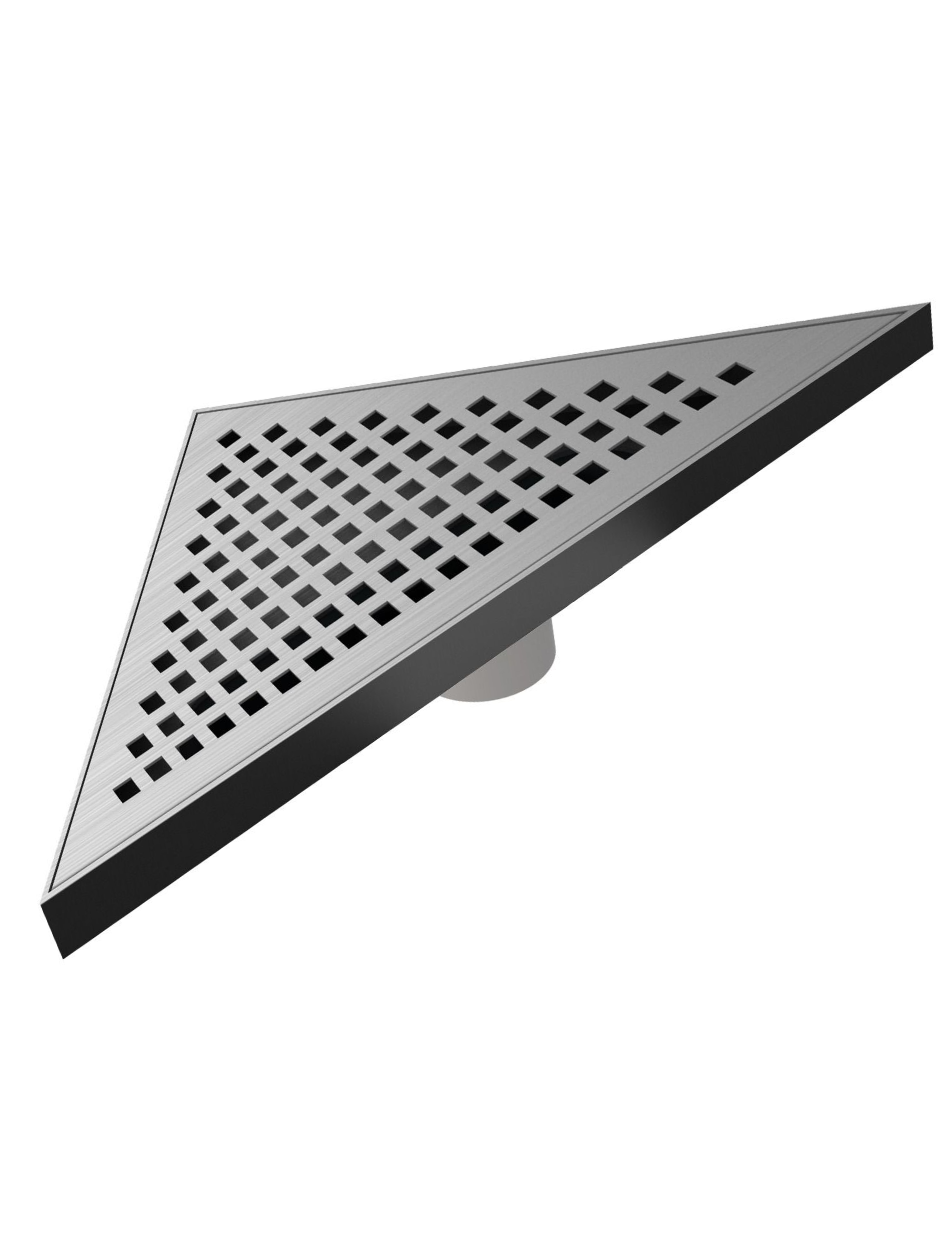 Bodenablauf Design Dreieck Kare komplett aus Edelstahl 215x215x304 mm