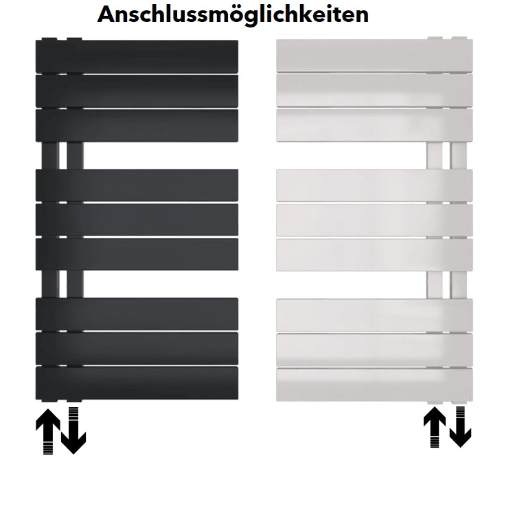 Badheizkörper ASK mit Seitenanschluss weiß oder Schwarz Top Qualität