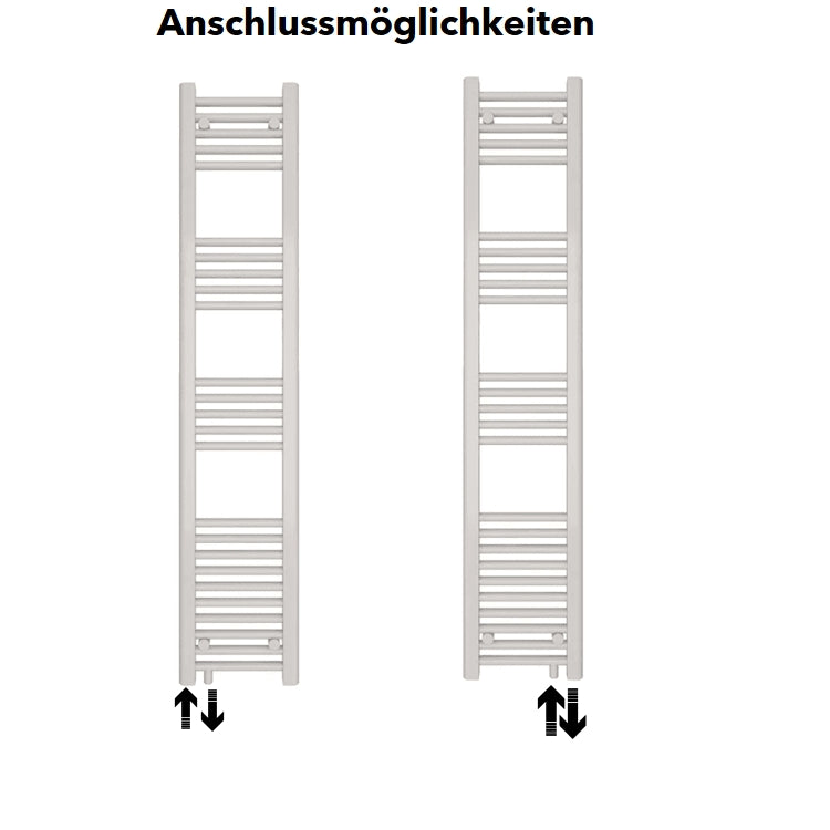 Badheizkörper Austausch mit Seitenanschluss Weiß RAL 9016 Top Qualität