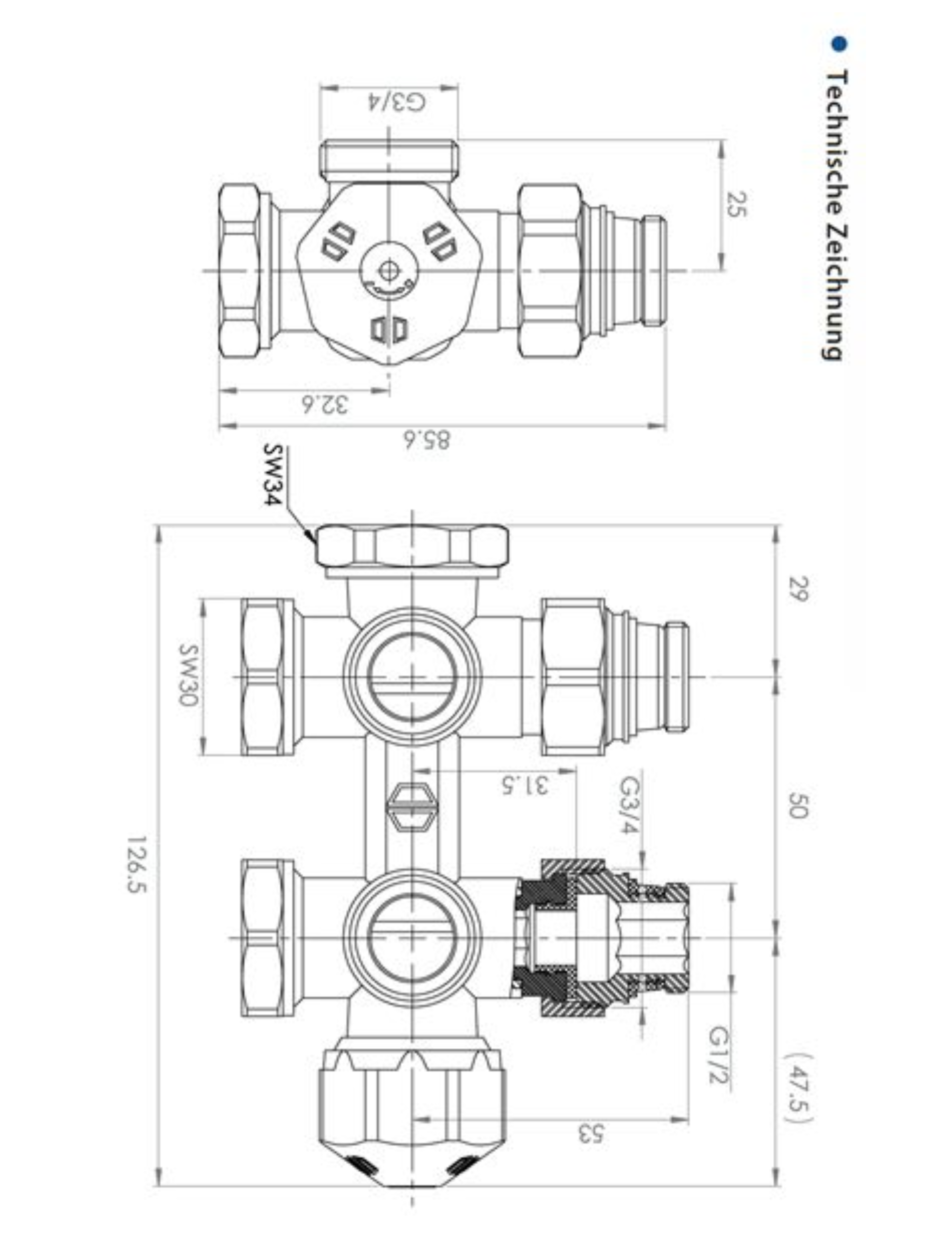 Badheizkörper Sami-SET Anschlussset Multi Design Top Preise, Qualität