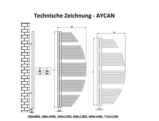Badheizkörper Design Aycan mit Seitenanschluss Chrom Top Qualität