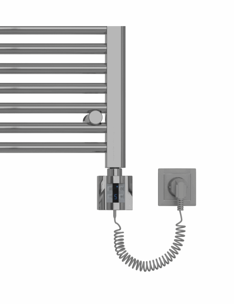 Badheizkörper Elektro mit Heizstab + KTX4-Regler Chrom