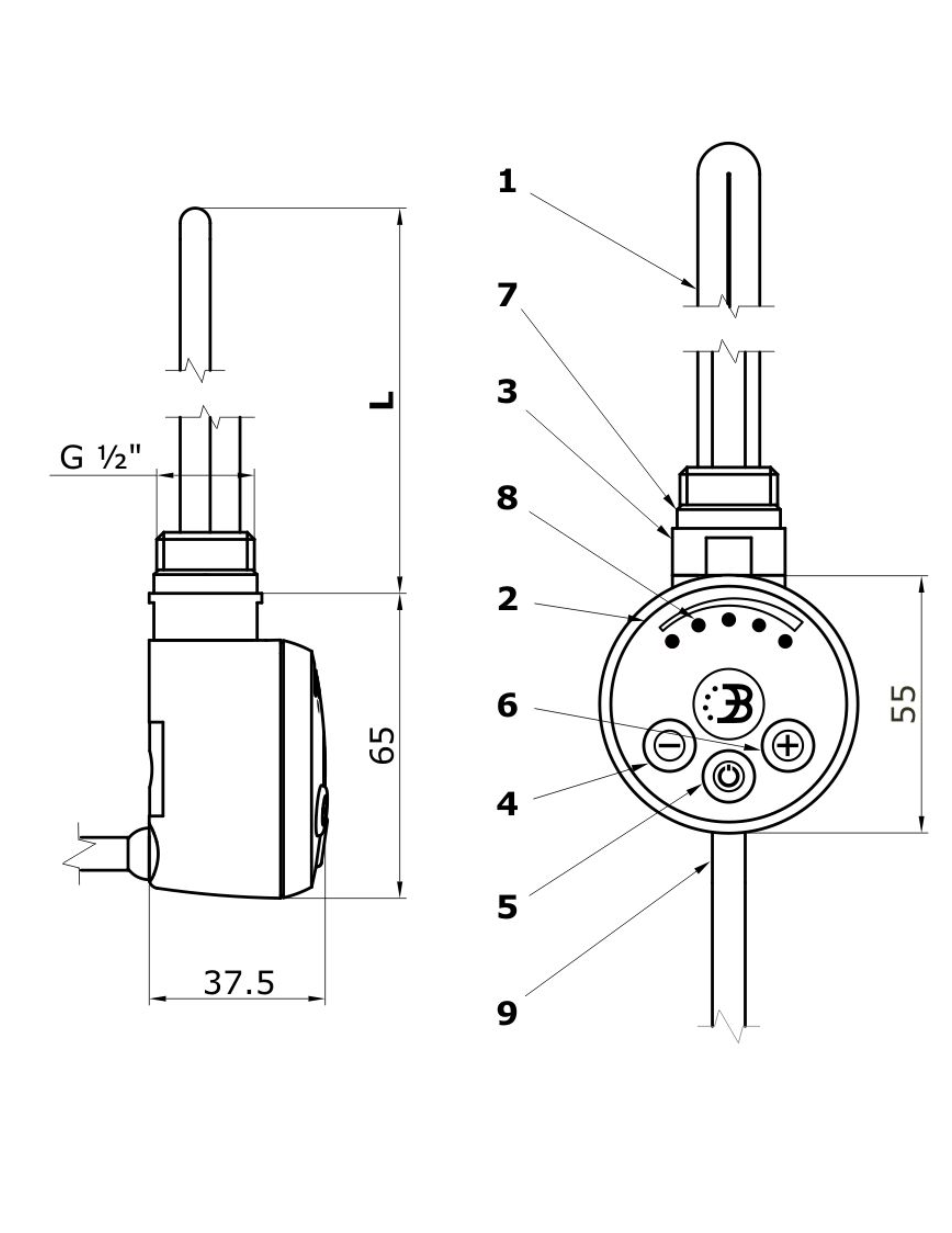 Badheizkörper Thermostat MEG-Regler & Heizstab